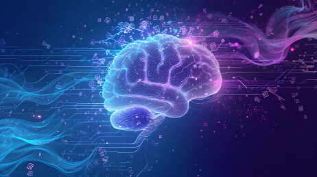 生物医学基因科学全息大脑模型平面插图