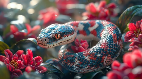 自然中唯美的蛇