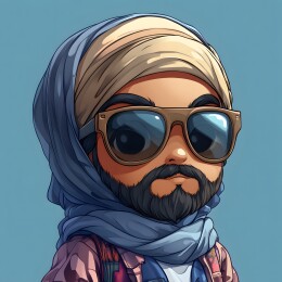 卡通风格中东阿拉伯白衣长袍男人插画