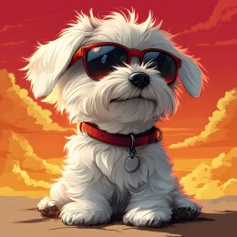 卡通风格柯基头像