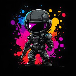 工业风机甲战士插画