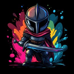 卡通复古黑暗骑士Q版头像