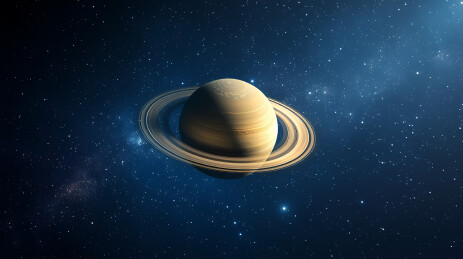 行星与银河的奇妙景象