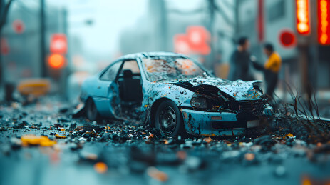 微缩景观车祸现场