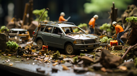 微缩景观车祸现场