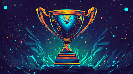 卡通插画获奖的奖杯