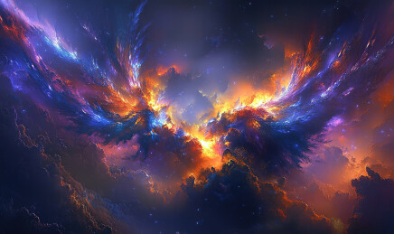 夜空中树木轮廓的低角度视图