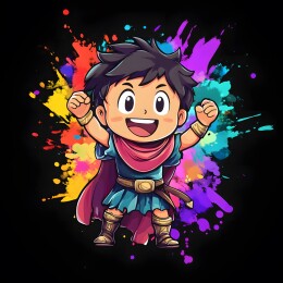 卡通绘本风格古希腊罗马的勇士头像插画