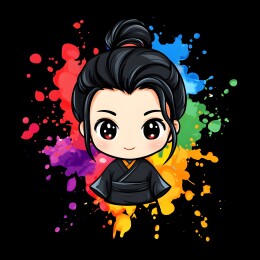 Q版卡通中国风古代儒雅修仙道士形象头像