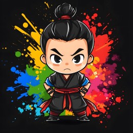 Q版卡通中国风古代儒雅修仙道士形象头像