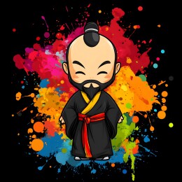 Q版卡通中国风古代儒雅修仙道士形象头像