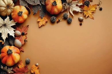 棕色背景上的秋季收获主题