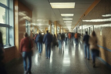 人们在走廊里散步主题