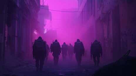 末世风城市探索插画