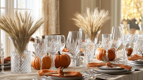 秋冬木制极简餐具摆设