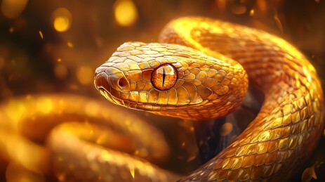 红色喜庆气氛金蛇报春新年吉祥壁纸图案