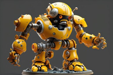  黄色机甲战士主题