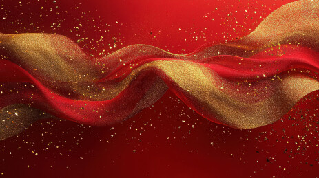 红色背景上的红色波浪