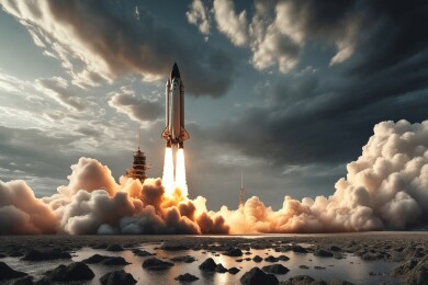 火箭发射壮观景象