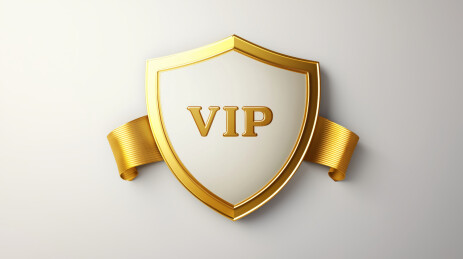 3D会员VIP盾牌金色卡通图标元素