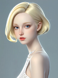 3D渲染的广告美女模特