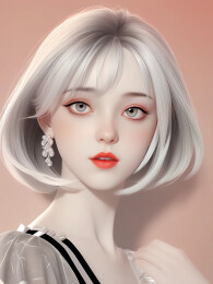 3D渲染的广告美女模特