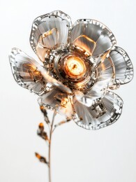科技未来感金属机械花