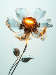 科技未来感金属机械花