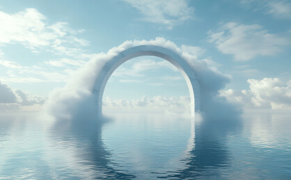 天空中树木的全景