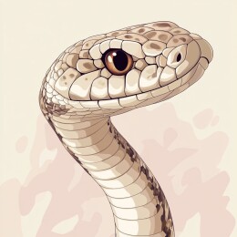 蛇年主题灵动缠绕的蛇壁纸插画艺术