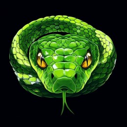 蛇年主题灵动缠绕的蛇壁纸插画艺术