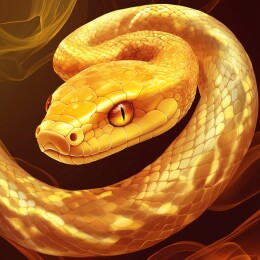 蛇年主题灵动缠绕的蛇壁纸插画艺术