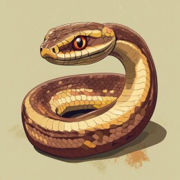 蛇年主题灵动缠绕的蛇壁纸插画艺术