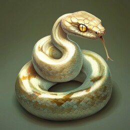 蛇年主题灵动缠绕的蛇壁纸插画艺术