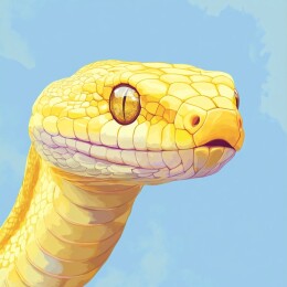 蛇年主题灵动缠绕的蛇壁纸插画艺术