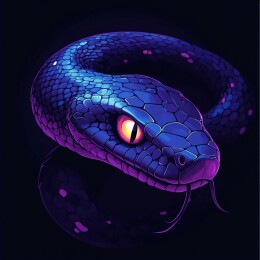 蛇年主题灵动缠绕的蛇壁纸插画艺术