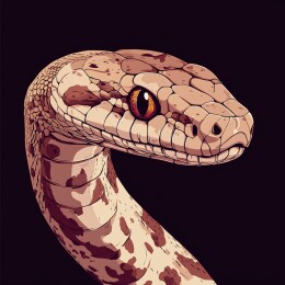 蛇年主题灵动缠绕的蛇壁纸插画艺术