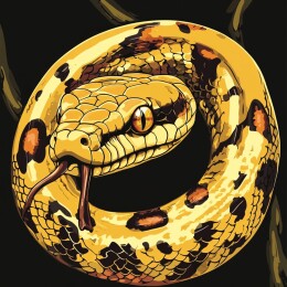 灵动缠绕的蛇之生态壁纸与插画艺术