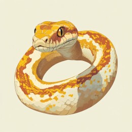 灵动缠绕的蛇之生态壁纸与插画艺术