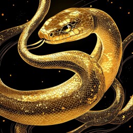 灵动缠绕的蛇之生态壁纸与插画艺术