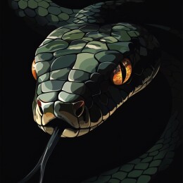 灵动缠绕的蛇之生态壁纸与插画艺术