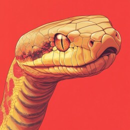 灵动缠绕的蛇之生态壁纸与插画艺术