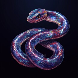 灵动缠绕的蛇之生态壁纸与插画艺术