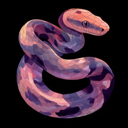 灵动缠绕的蛇之生态壁纸与插画艺术