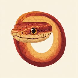 灵动缠绕的蛇之生态壁纸与插画艺术