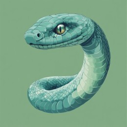 灵动缠绕的蛇之生态壁纸与插画艺术