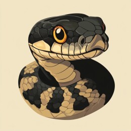 灵动缠绕的蛇之生态壁纸与插画艺术