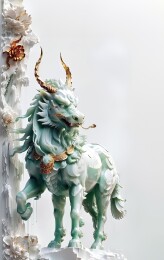 上古神话动物三维雕像