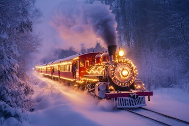 冬季圣诞列车
