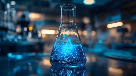 生物医疗科学实验室玻璃锥形烧杯插图
